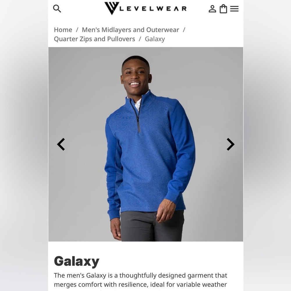Levelwear Men's Blue Galaxy Sweater